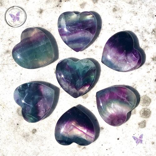 Fluorite Gemstone Crystal Heart